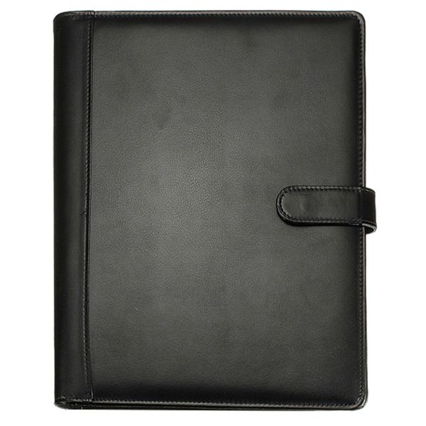 Black A4 Executive Folder Portfolio Pu Leather Document Organiser