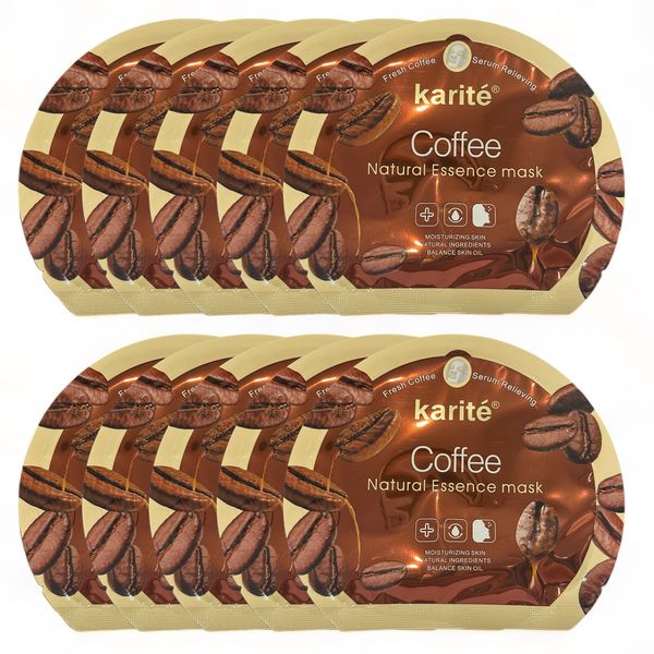 Set of 10 - Coffee Natural Essence Face Sheet Mask 30ml