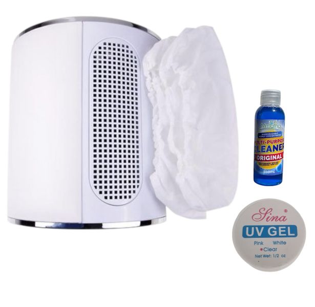 Nail Dust Collector with Lina UV Gel &amp; Mmafha Cleaner