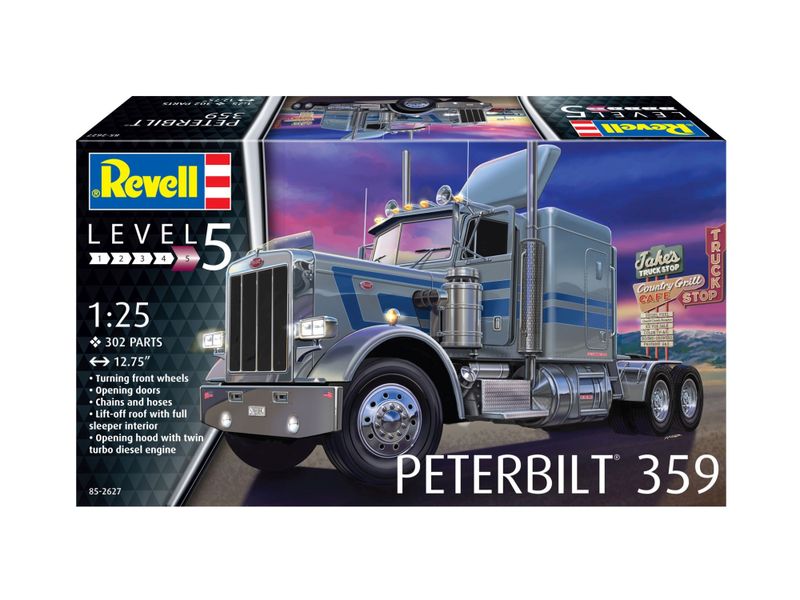 Revell 1/25 Peterbilt 359 Truck Plastic Model Kit
