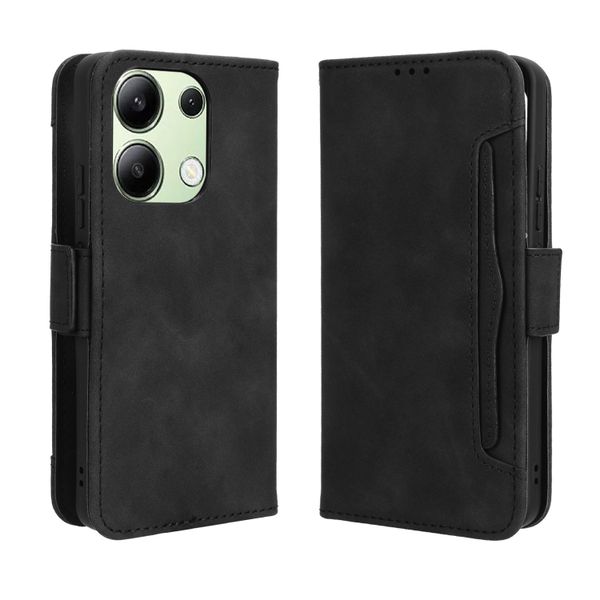 Multi Card Groove Leather Cover compatible for Xiaomi Redmi Note 13 Pro 4G