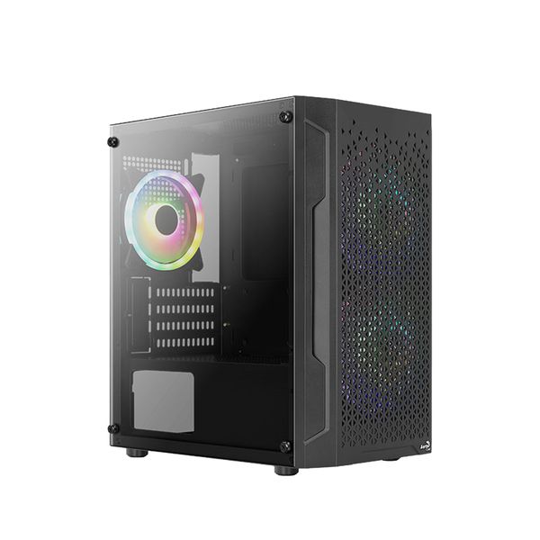 Aerocool Trinity RGB Mini Tower Gaming PC Case - 3 Fans Computer Case