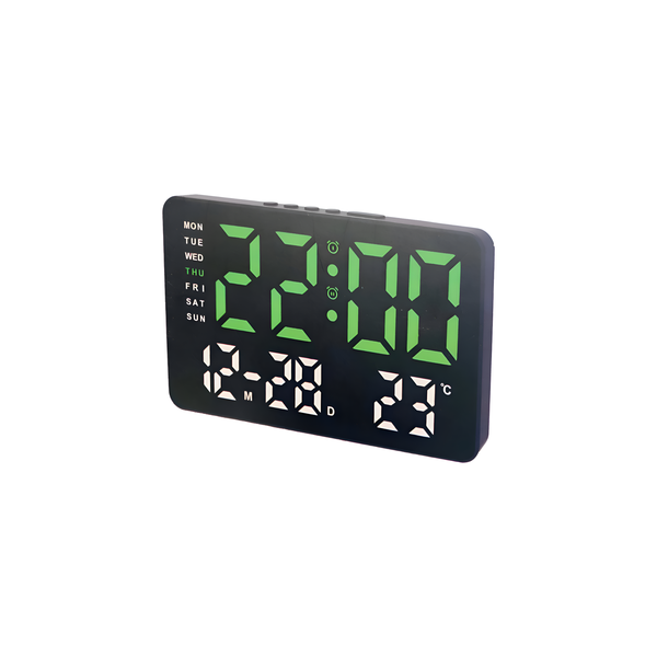 Indoor Temperature Plastic Corded Electric LED Digital Clock