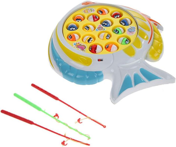 Fishing Educational Toy with 3 Fishing Rod and 15 Fish