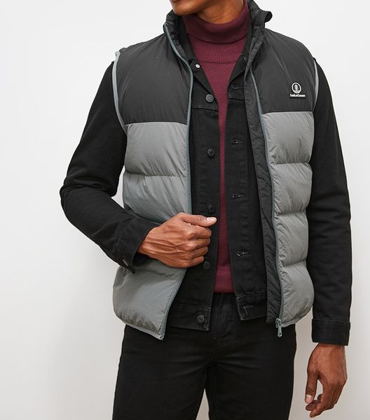 Sleeveless Colourblock Puffer Jacket
