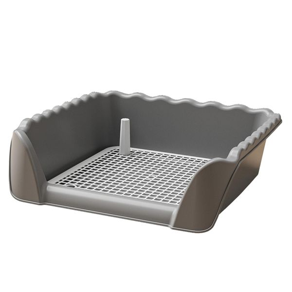 Dog Toilet Large Size Dog Training Potty Tray Litter Pan for Dog - Grey