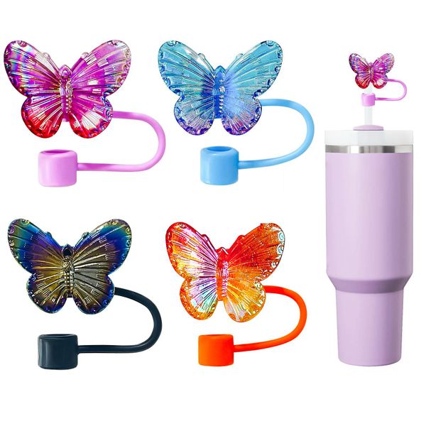 4 Pcs Reusable 10mm Silicone Straw Caps for Stanley Tumbler