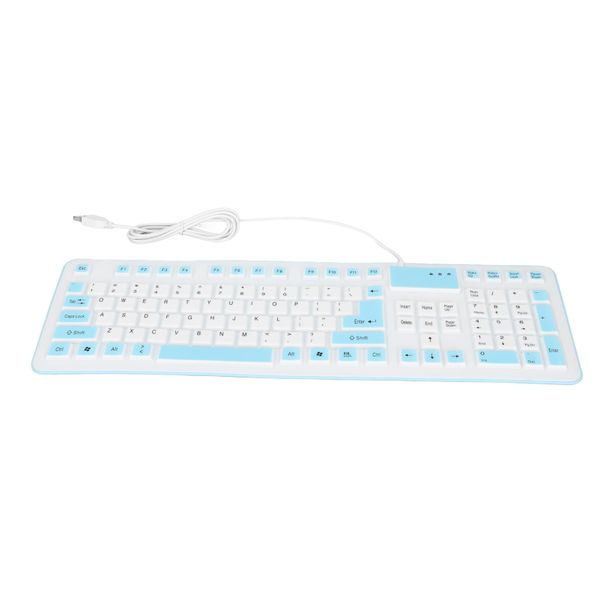 Foldable Silicone Keyboard (Blue)