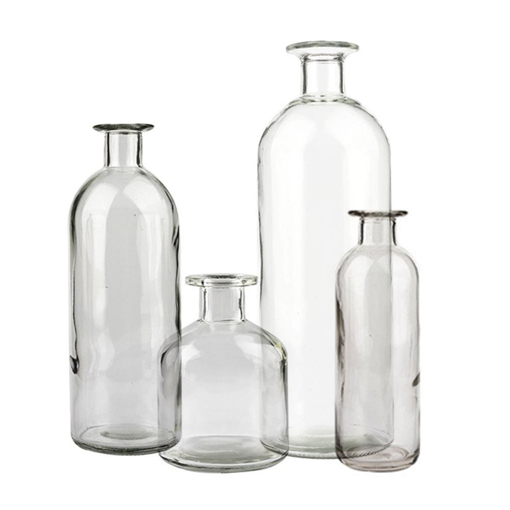 Home Decorative Nordic Glass Bottle Flower Vases Set Of 4 | Shop Today ...