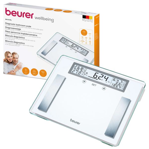 Beurer Diagnostic Scale: BMI, Muscle, AMR, Water BG 51 XXL Weight to 200Kg