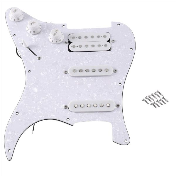 St Sq Electric Guitar Loaded Prewired Pickup Assembly White Regular