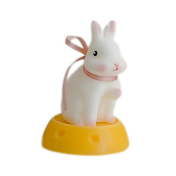 An Aromatherapy Candle Shaped Like a Combination of the Moon and a Rabbit
