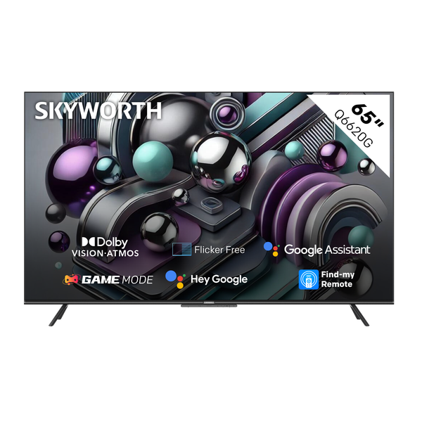 Skyworth 65" Q6620G 4K QLED Google Smart Tv with Google Assistant