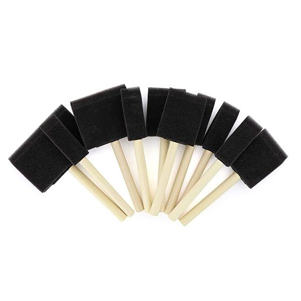 Sponge Foam Tip Brushes - Pack of 10 Assorted Sizes (Pack of 6)