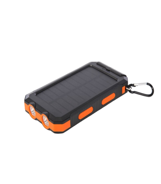 Solar Charger Power Bank Portable Phone Charger &amp; LED Flashlight - AT-77