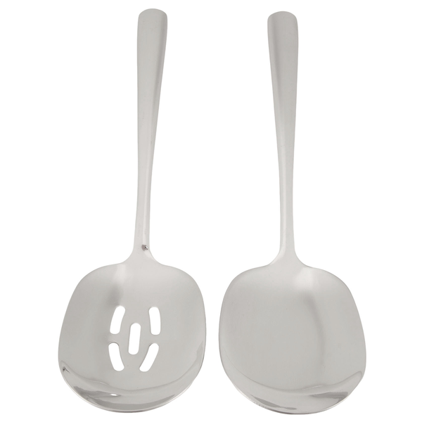 Serving Spoons Set,10 Inch Slotted Spoon and Serving Spoon,Pack of 2