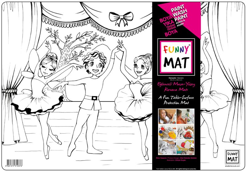 Funny Mat - Colouring in Placemat- Dancers