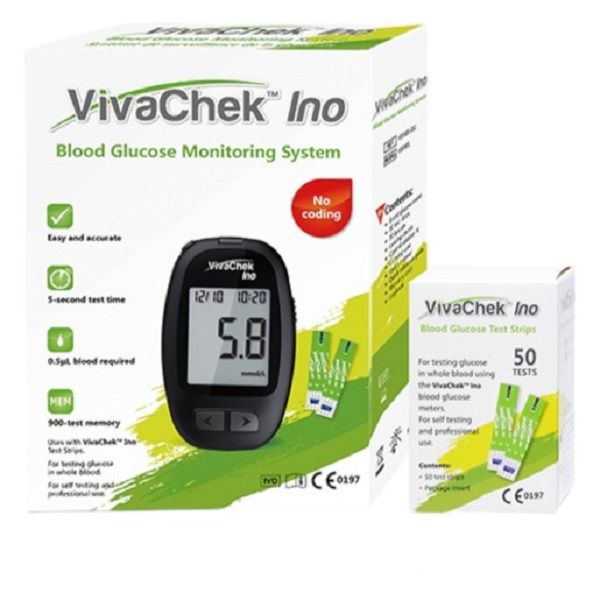 Vivacheck - Blood Glucose Monitoring System + 1 Box 50 Strips