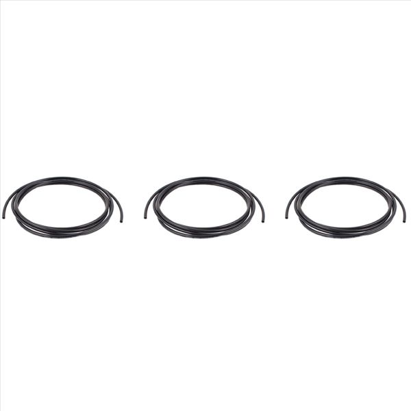 3pcs 6mm x 4mm Pneumatic Air Compressor PU Hose Pipe 3 Meters Black