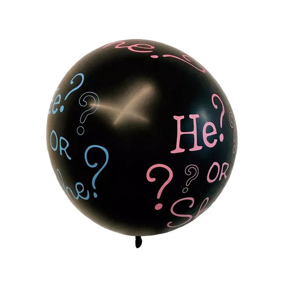 He or She Gender Reveal Balloon with Confetti