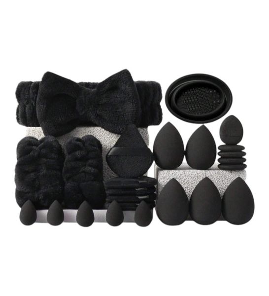 24 Piece Makeup Tool Set - Black