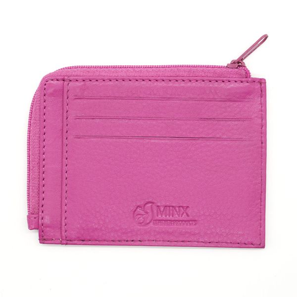 Minx Genuine Leather Dinki Pink Card Holder