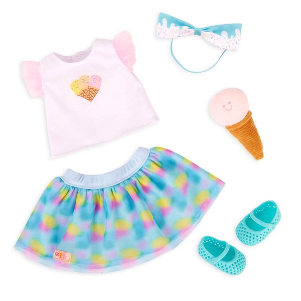 Our Generation 18-Inch Doll Special Occasion Ice Cream Outfit - Sweet &amp; Sprinkly