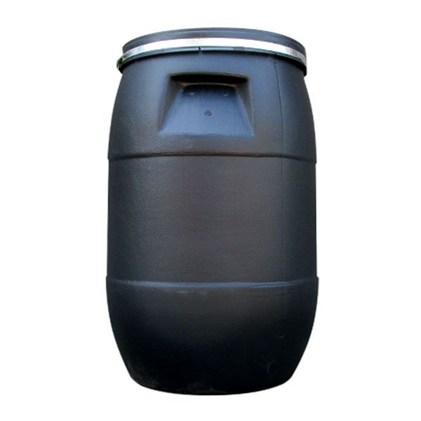 50 Litre Storage Drum - Open Head - Black