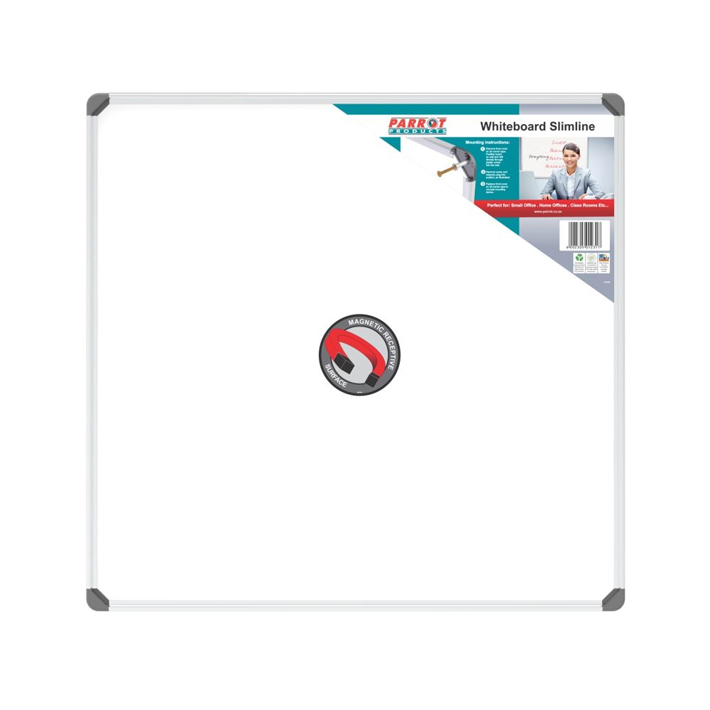 Parrot Products Slimline Whiteboard 900x900mm Shop Today