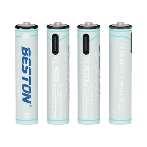 Beston 4 Pack AAA Usb C Rechargable Batteries