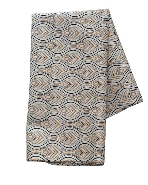 African Fabric - 3 Cats Shwe Shwe - Cream Wave