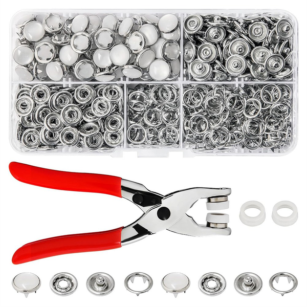 Pearl Snaps For Fabric Snap Pliers,Metal Snap Button Kit For Clothing