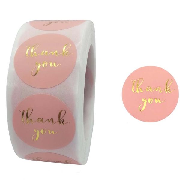 Small Thank You Stickers (Transparent Gold)