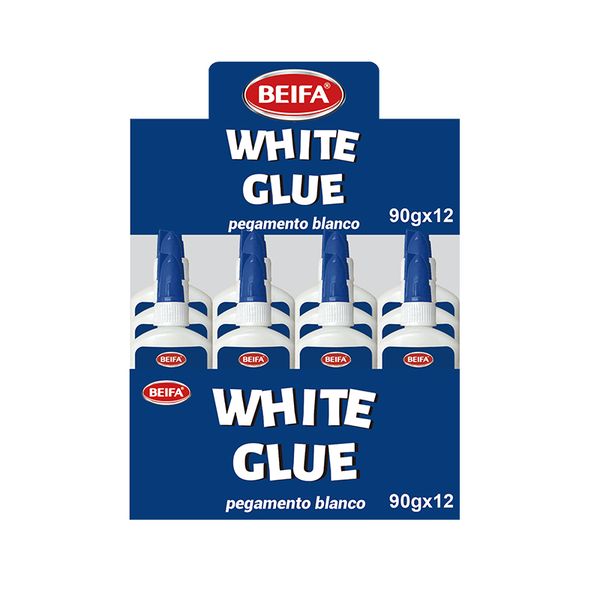 BEIFA White Glue 90g - Easy-Apply Craft Adhesive (36 Pack Display)