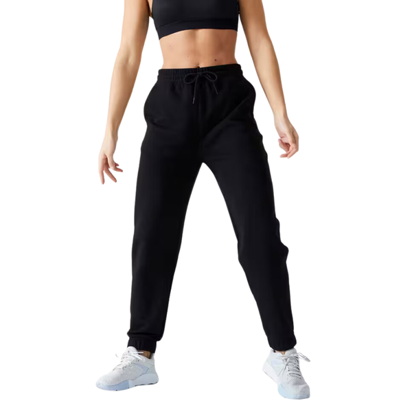 Domyos Decathlon Women's Regular-Fit Fitness Bottoms 500 Essentials - Black