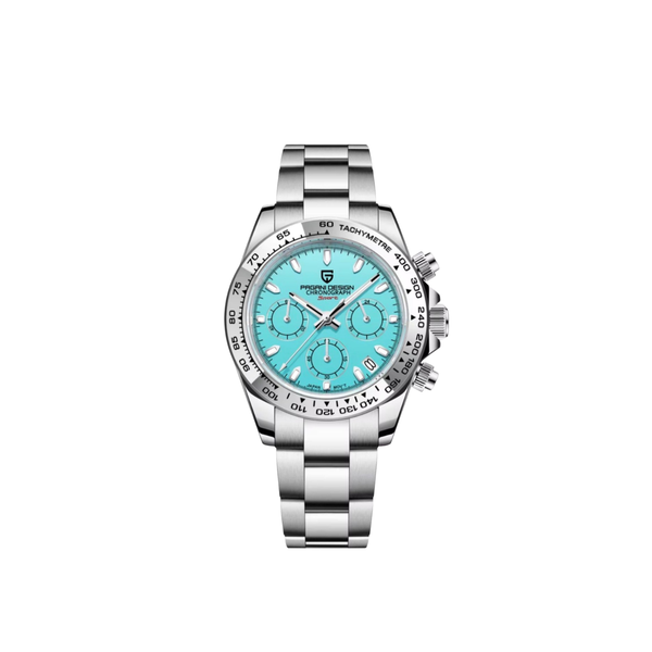 Pagani Design Men's Daytona Chronograph Watch Blue Dial Sapphire Steel