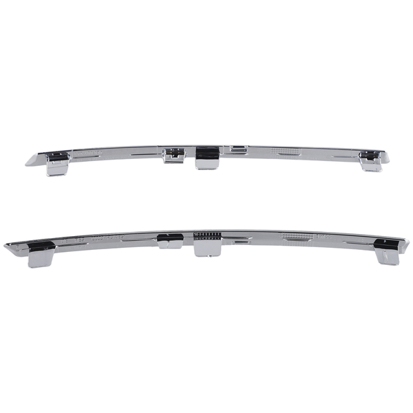 Front Bumper Side Spoiler Chrome Trim Molding Set Compatible with Audi