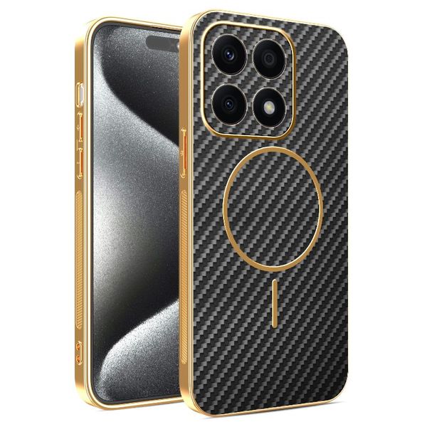 Carbon Fiber Magnetic Phone Case Compatible With Honor X6C