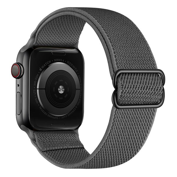 Nylon solo strap Compatible with Apple watch 42/44/45mm-Dark Grey