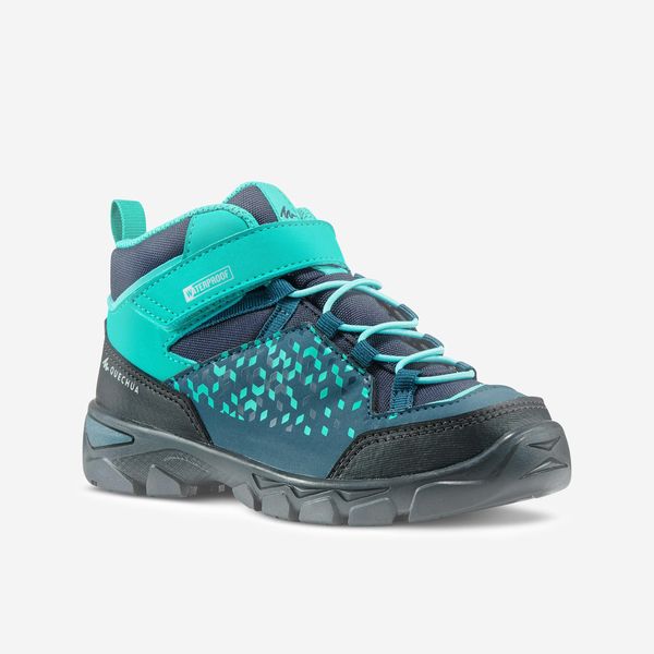 Quechua Kids' Waterproof Hiking Shoes - MH120 Mid - Turquoise