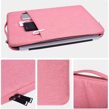 Splashproof Laptop Sleeve with Handle Macbook Laptop 14 14.5 Inches Pink