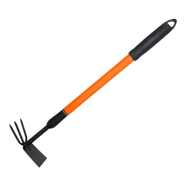 Double Use Steel Handle Cultivator with 3 Tines Fork