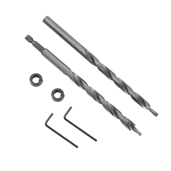 3/8 Inch Pocket Hole Drill Bit with Depth Collar 1/4 Compatible with None