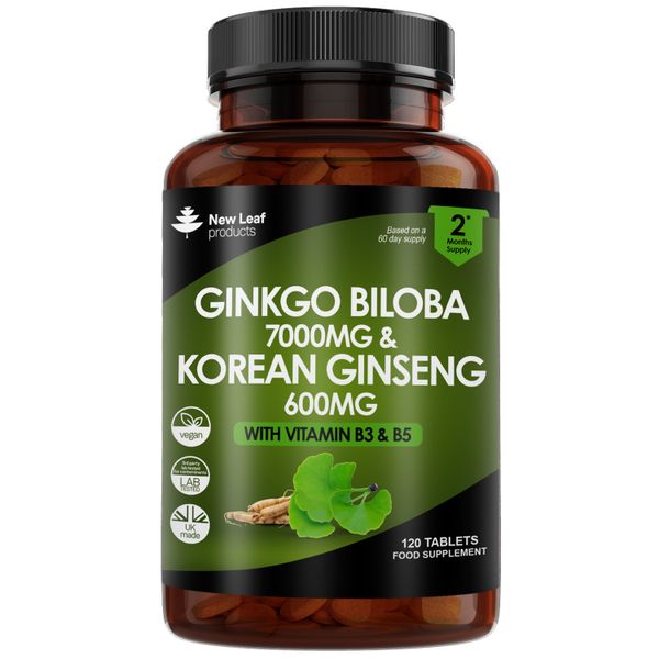 Ginkgo Biloba Complex Tablets 2 Months Supply - Mind &amp; Memory, Energy