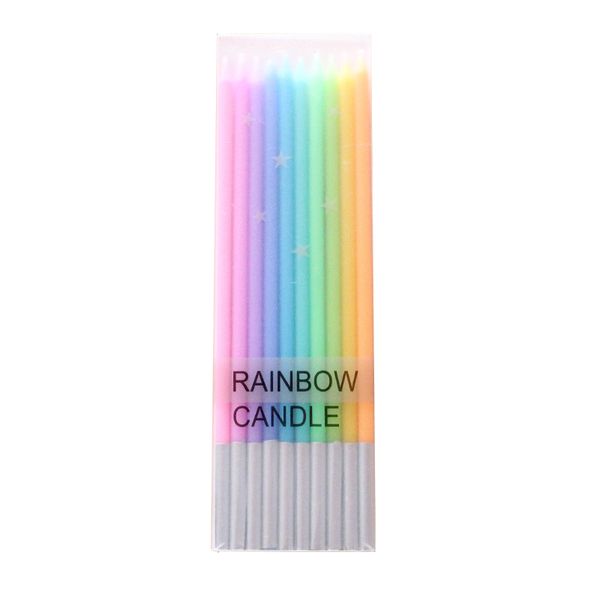 iKids Skinny Birthday Candle Rainbow 10-Count