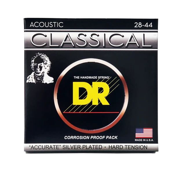 DR Accurate 28-44 Hard Tension Silver Plated Classical Guitar Strings