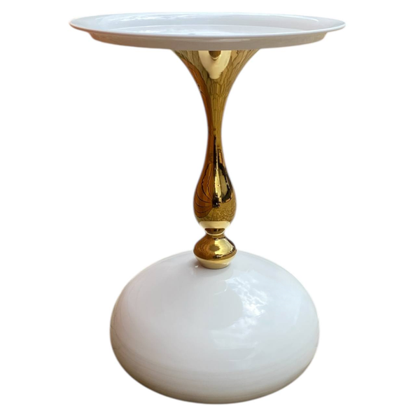 SMTE - White and Gold Decorative Pedestal Stand - Model MRY-02-HH