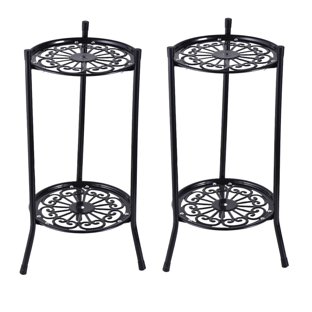 Garden Pot MultiTier Wrought Iron Flower Pot Stand Set of 2 Shop