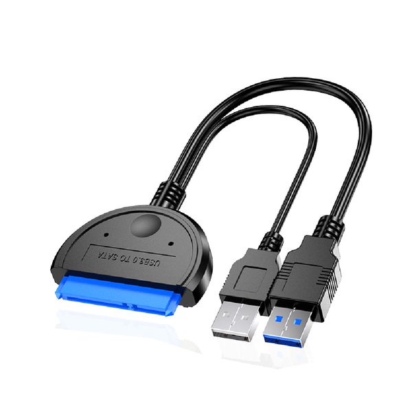 Dual USB 3.0 To Sata Adapter Cable 2.5" Drive HDD SSD Cable Converter