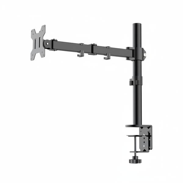 Econo Adjustable Single Monitor Arm Clamp for Desks, Max 32 Inch
